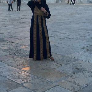 Modest dress, embroidered, abaya, Thowb